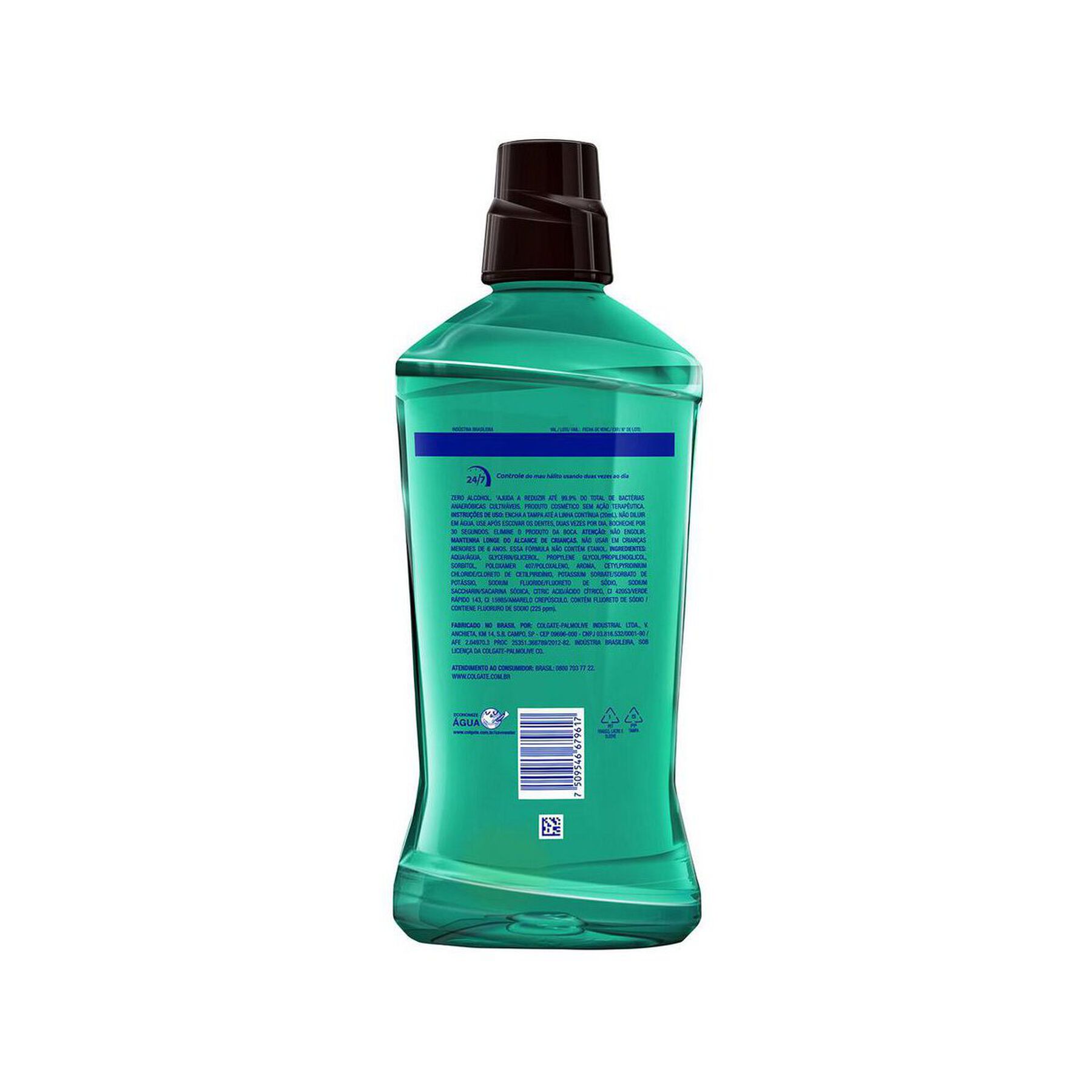 Enxaguante Bucal Antiss&eacute;ptico Zero &Aacute;lcool Fresh Mint Plax Colgate Frasco 750ml - Embalagem Leve 750ml Pague 500ml&nbsp;