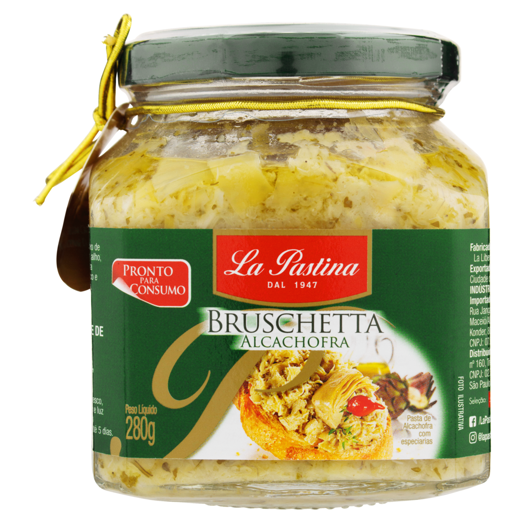 Bruschetta Alcachofra La Pastina Vidro 280g