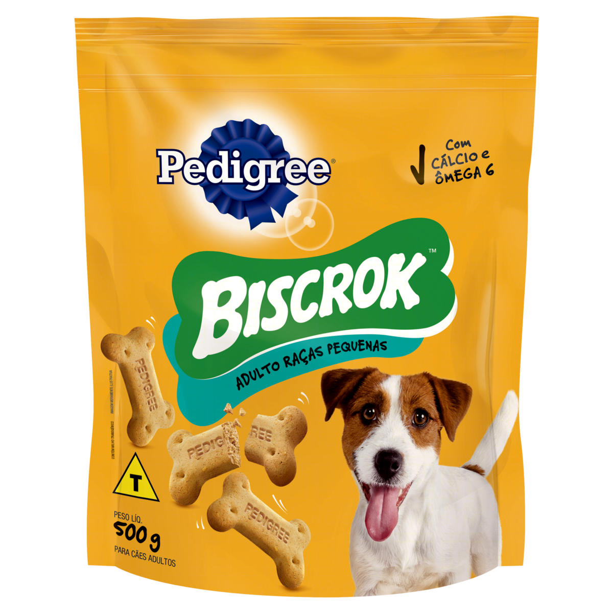 Petisco para C&atilde;es Adultos Ra&ccedil;as Pequenas Leite Pedigree Biscrok Pouch 500g