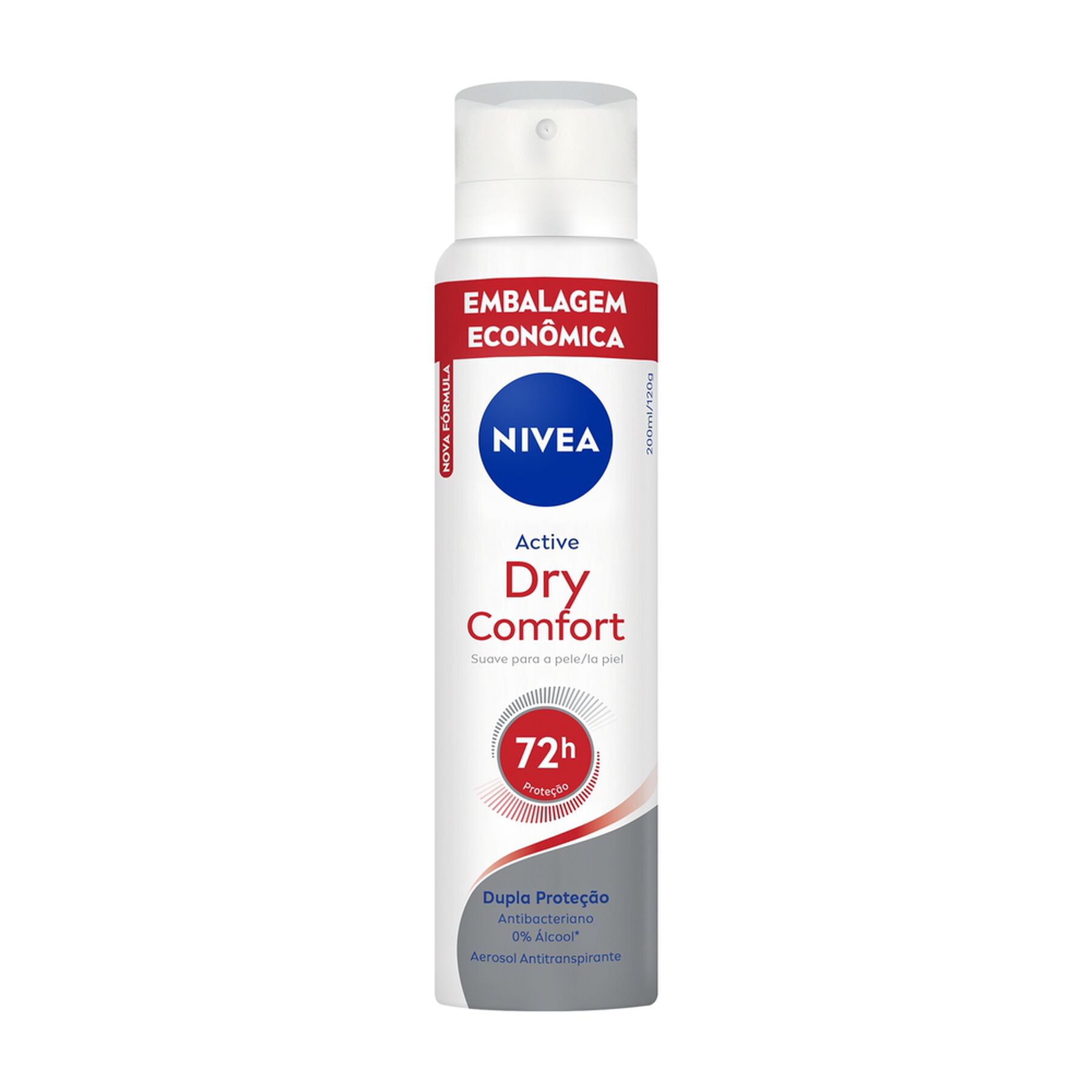 Desodorante Aerossol Active Dry Comfort Nivea 200ml - Embalagem Econômica