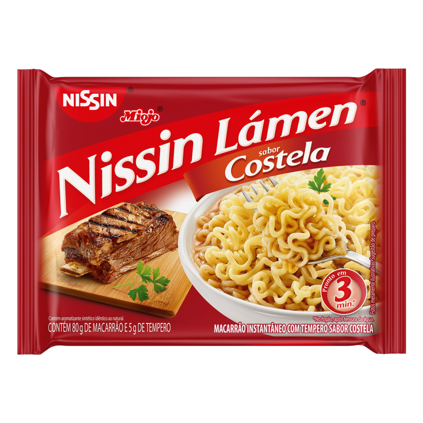 Macarrão Instantâneo Costela Nissin Pacote 85g