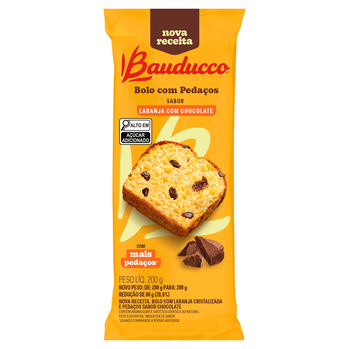 Bolo Laranja com Chocolate Bauducco Pacote 200g