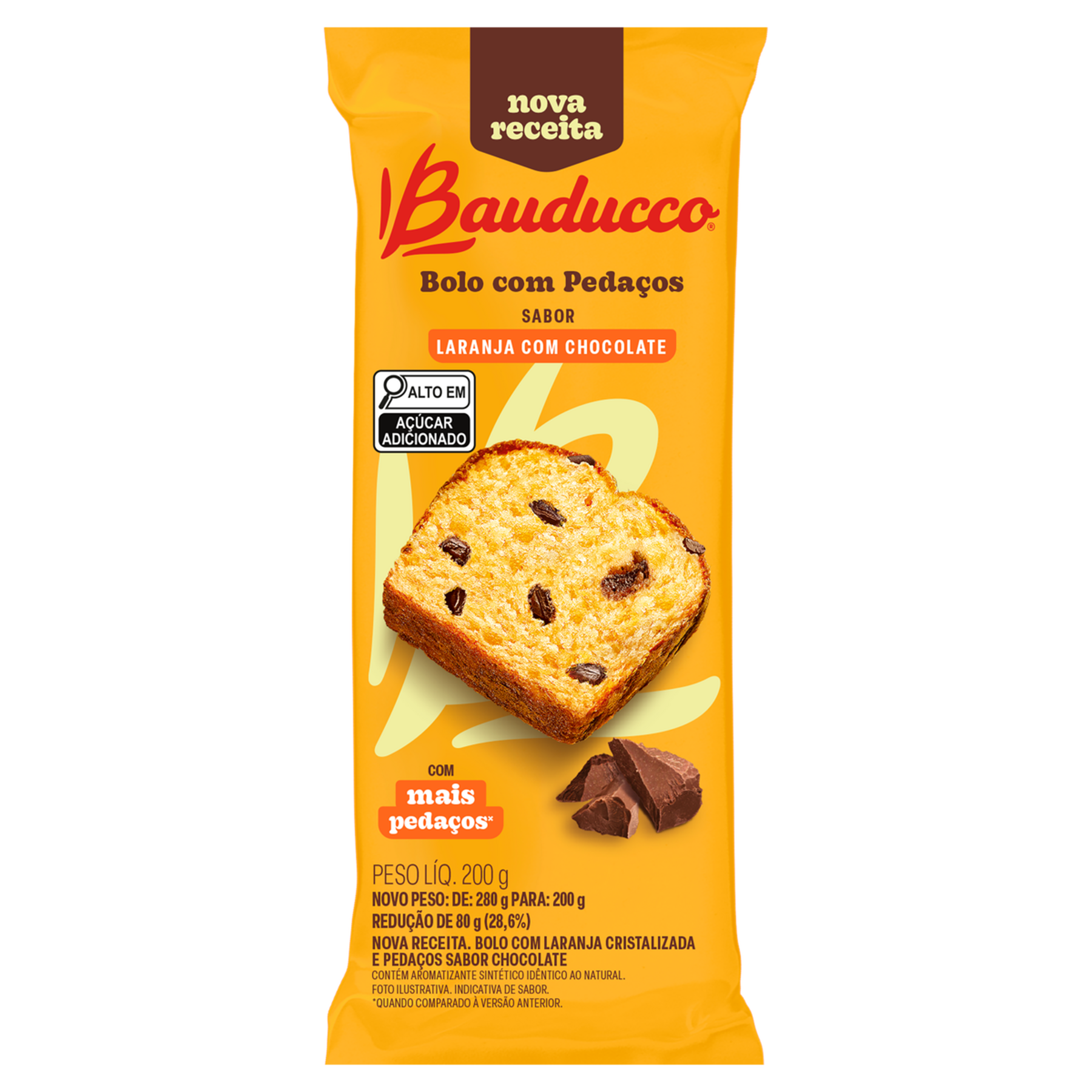 Bolo Laranja com Chocolate Bauducco Pacote 200g