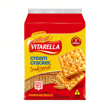 Biscoito Cream Cracker Tradicional Vitarella Pacote 350g