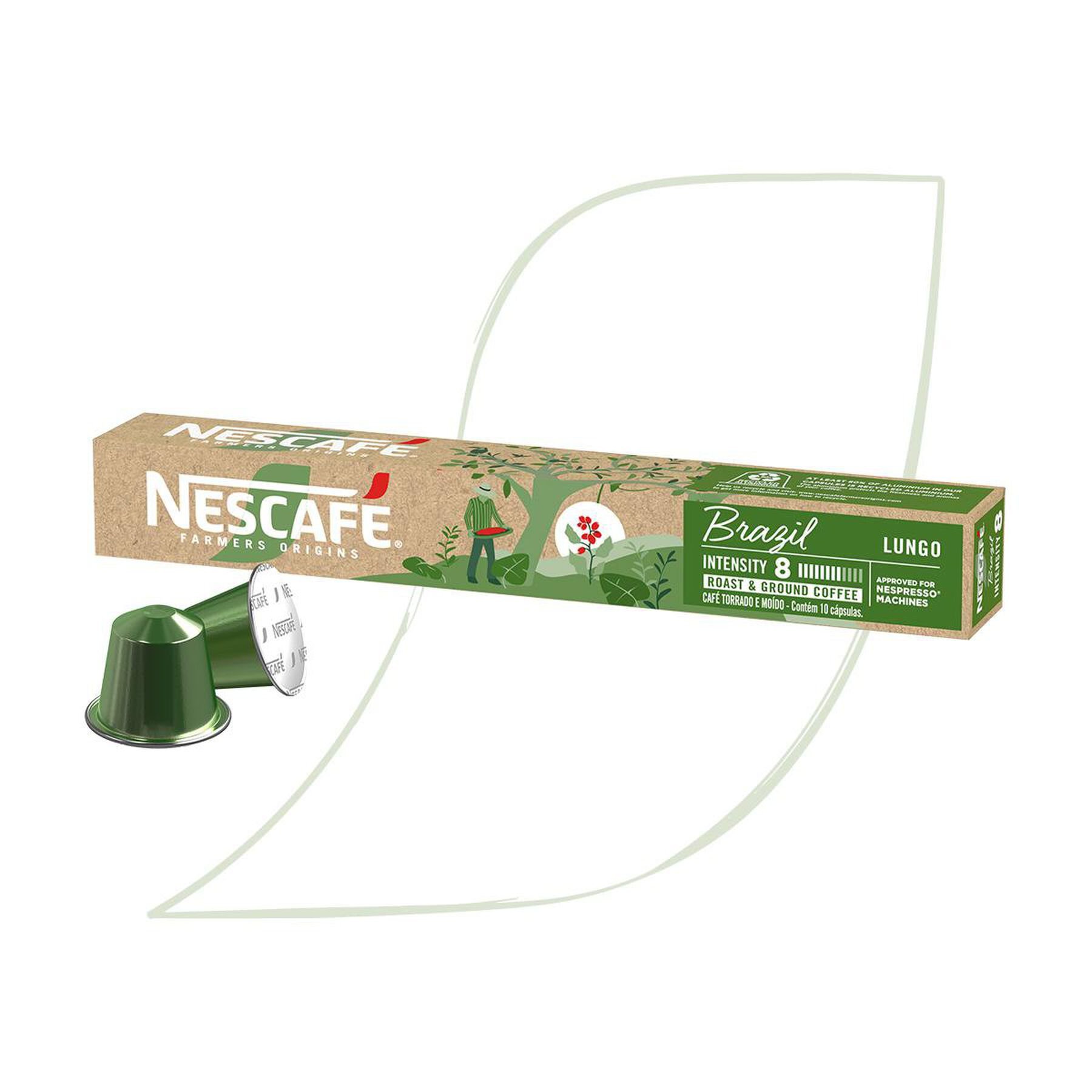 Caf&eacute; em C&aacute;psula Nescaf&eacute; Farmers Origins Brazil 10 C&aacute;psulas 44 g