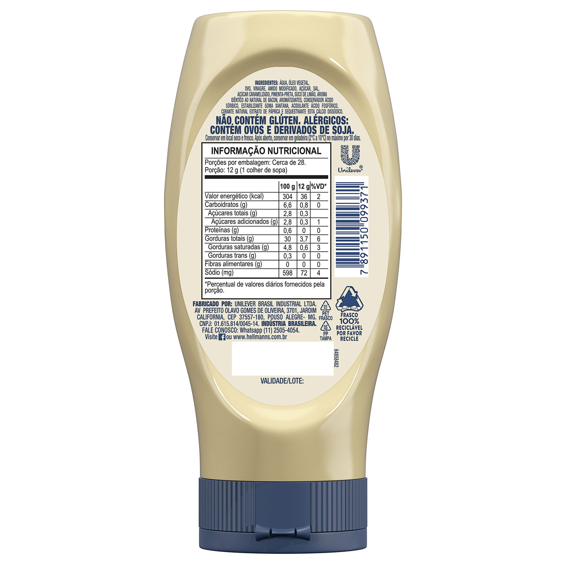 Maionese Bacon Sinistro Hellmann's Squeeze 335g - Stranger Things