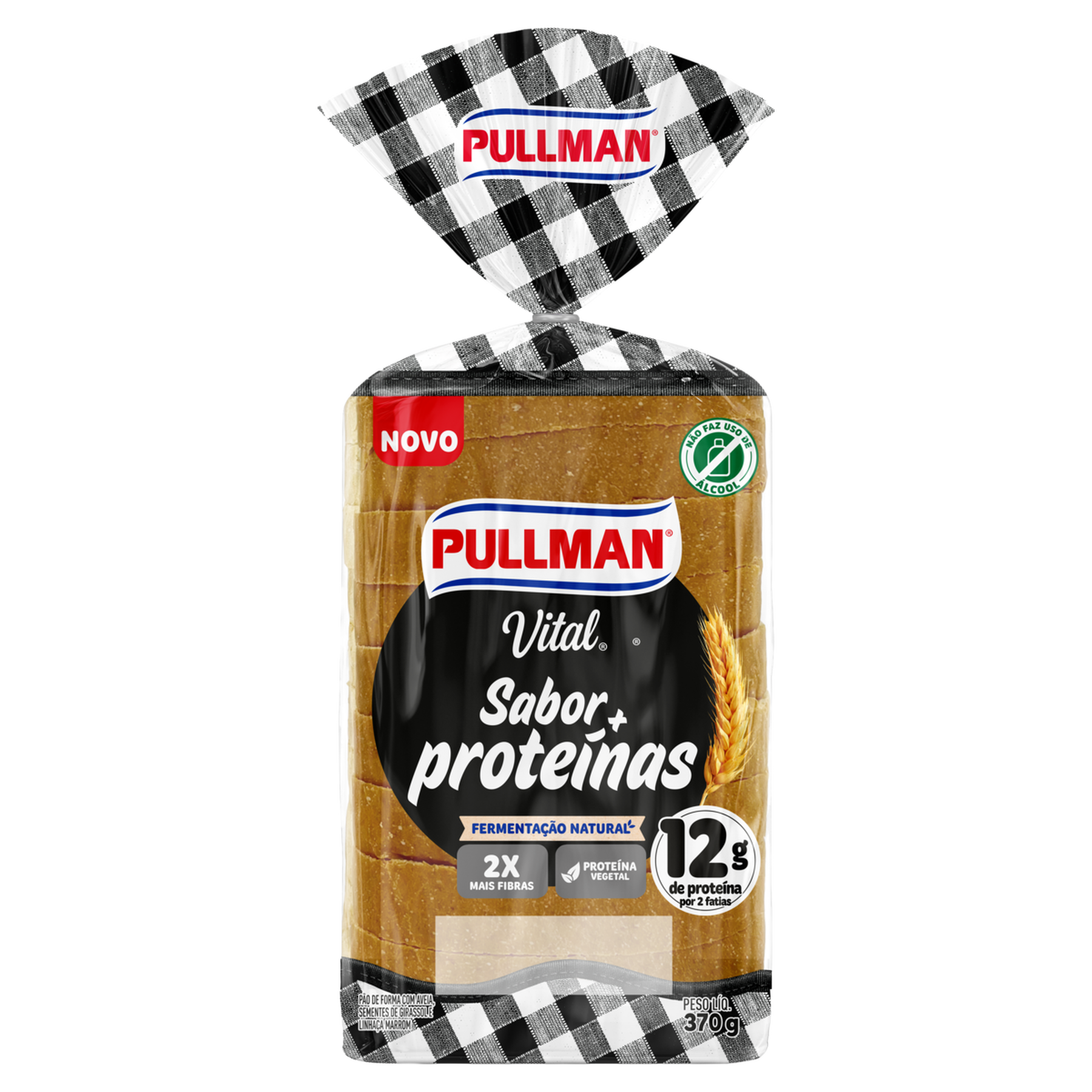 P&atilde;o de Forma Vital Sabor + Prote&iacute;nas Pullman Pacote 370g