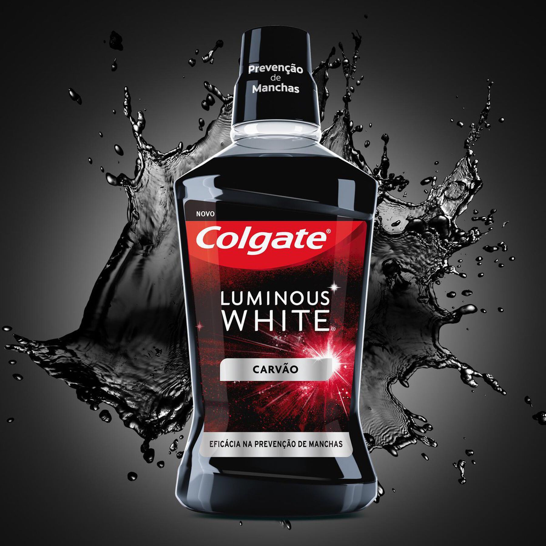Enxaguante Bucal Para Clareamento Dental Colgate Luminous White Carvão 500ml