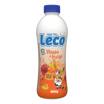 Bebida Láctea Fermentada Vitamina de Frutas Leco Garrafa 800g