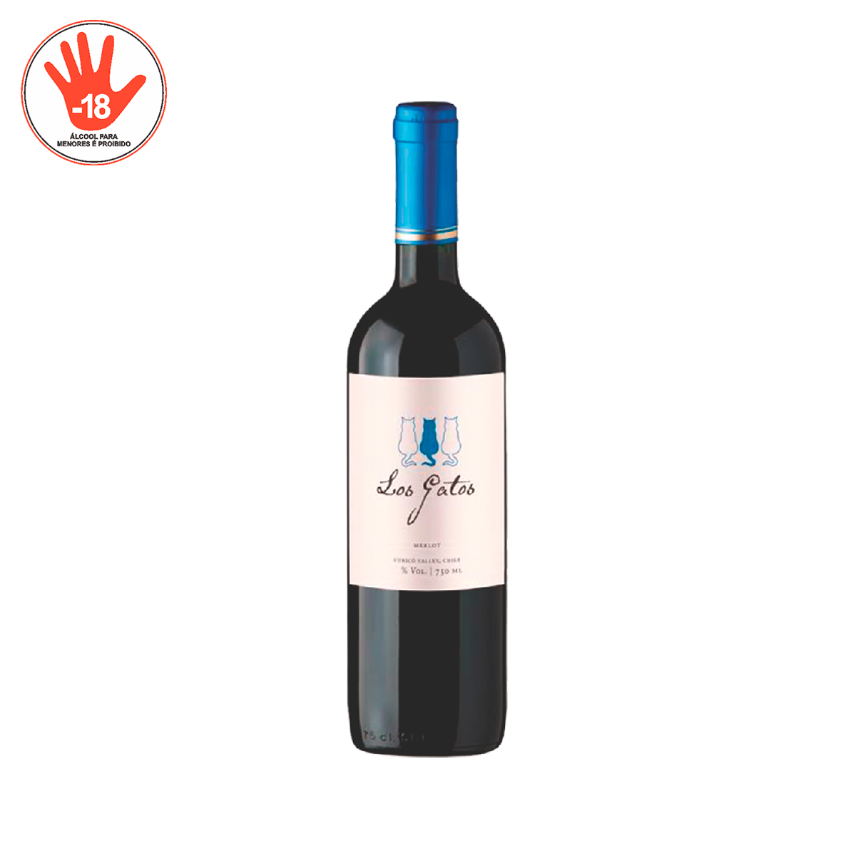 Vinho Tinto Merlot Los Gatos Garrafa 750ml&nbsp;