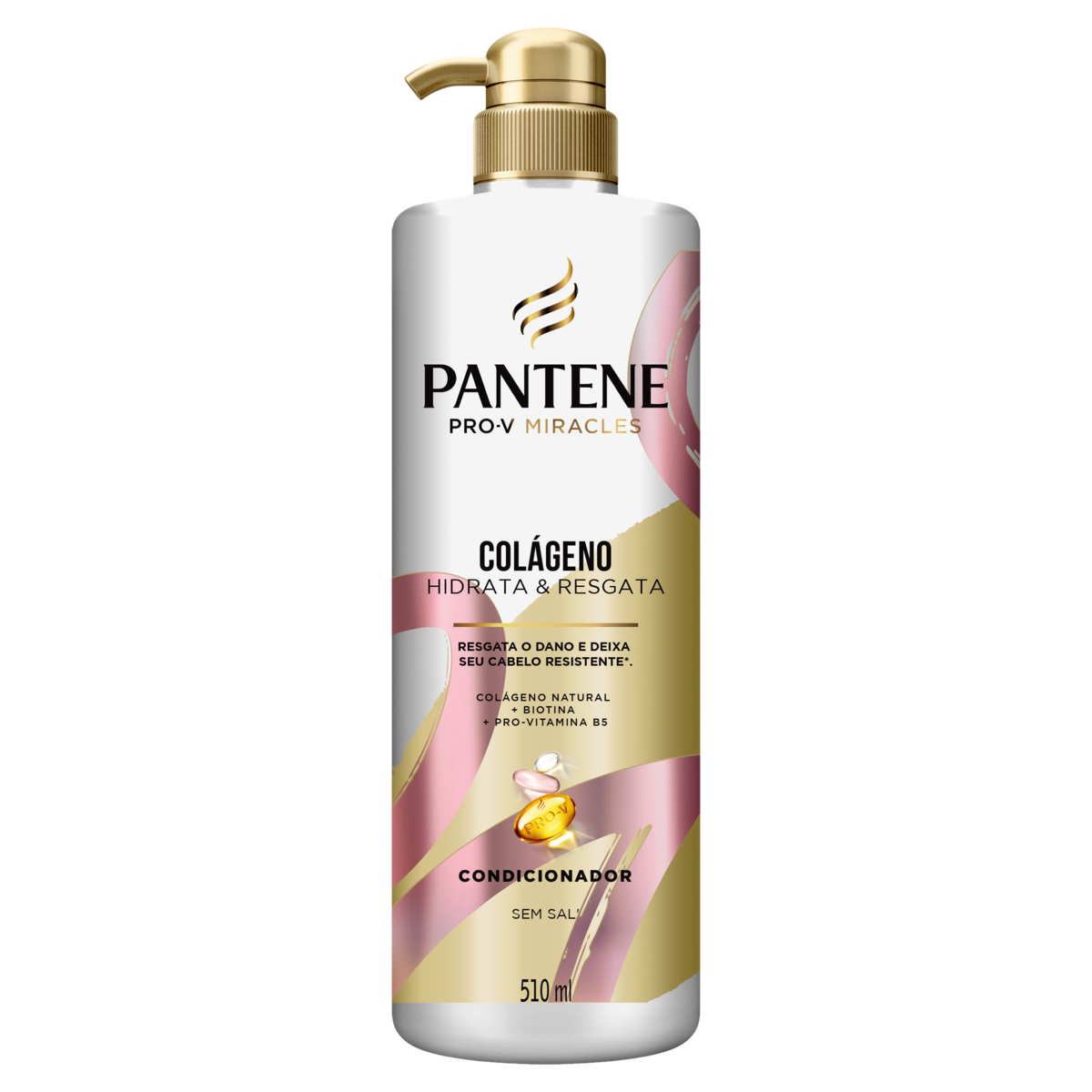 Condicionador Col&aacute;geno Hidrata e Resgata Pantene Frasco 510ml Pump
