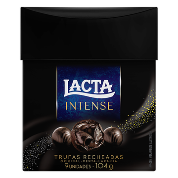 Trufa de Chocolate Sortida Lacta Intense Caixa 103,5g C/9 Unidades