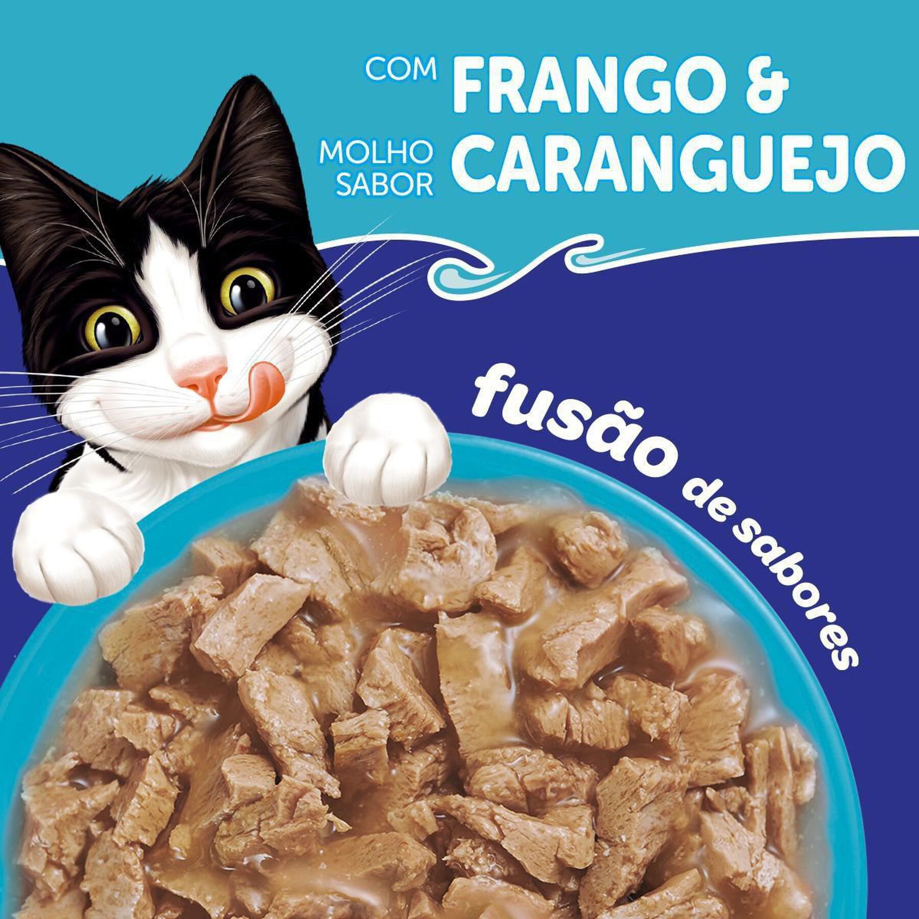 Alimento para Gatos Adultos Frango e Caranguejo Purina Felix Fantastic Mix Sach&ecirc; 85g