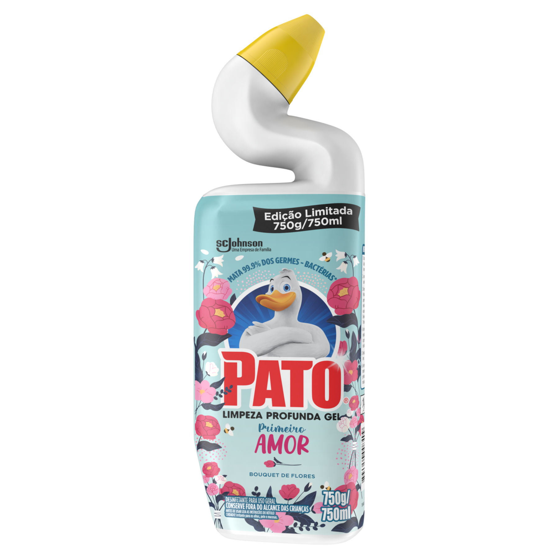 Desinfetante Uso Geral Bouquet de Flores Primeiro Amor Pato Squeeze 750ml