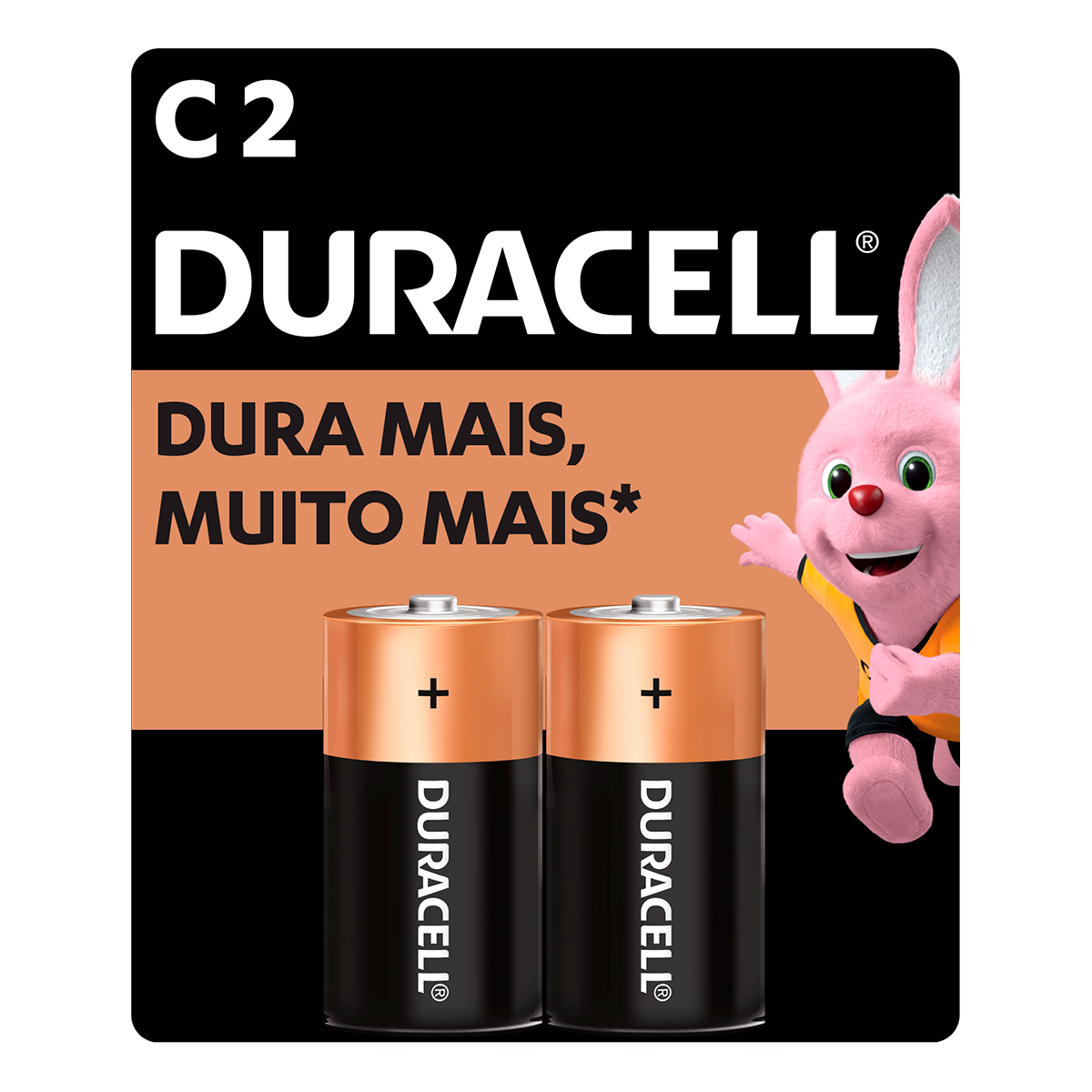 Pilha Alcalina M&eacute;dia C Duracell C/2 Unidades