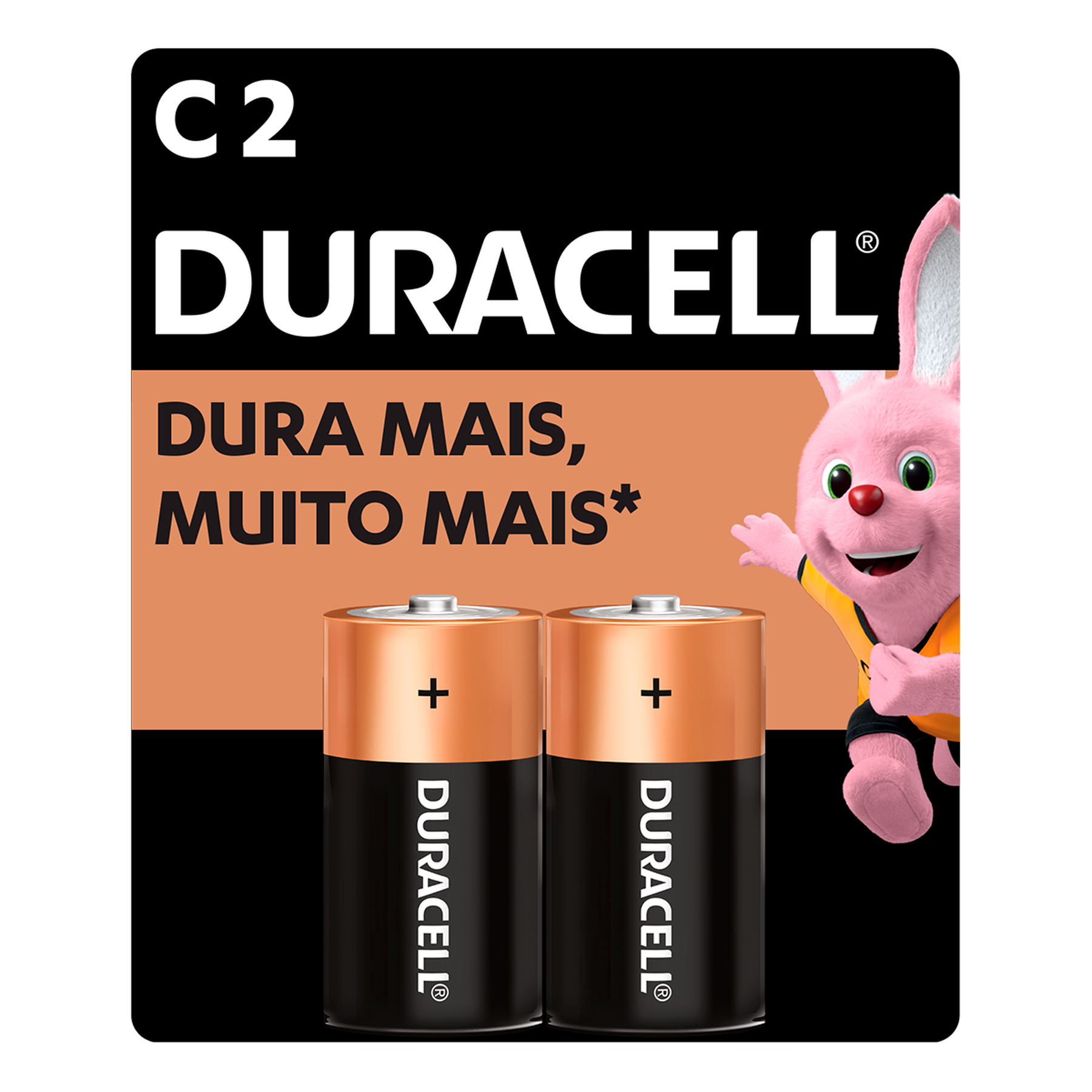 Pilha Alcalina Média C Duracell C/2 Unidades