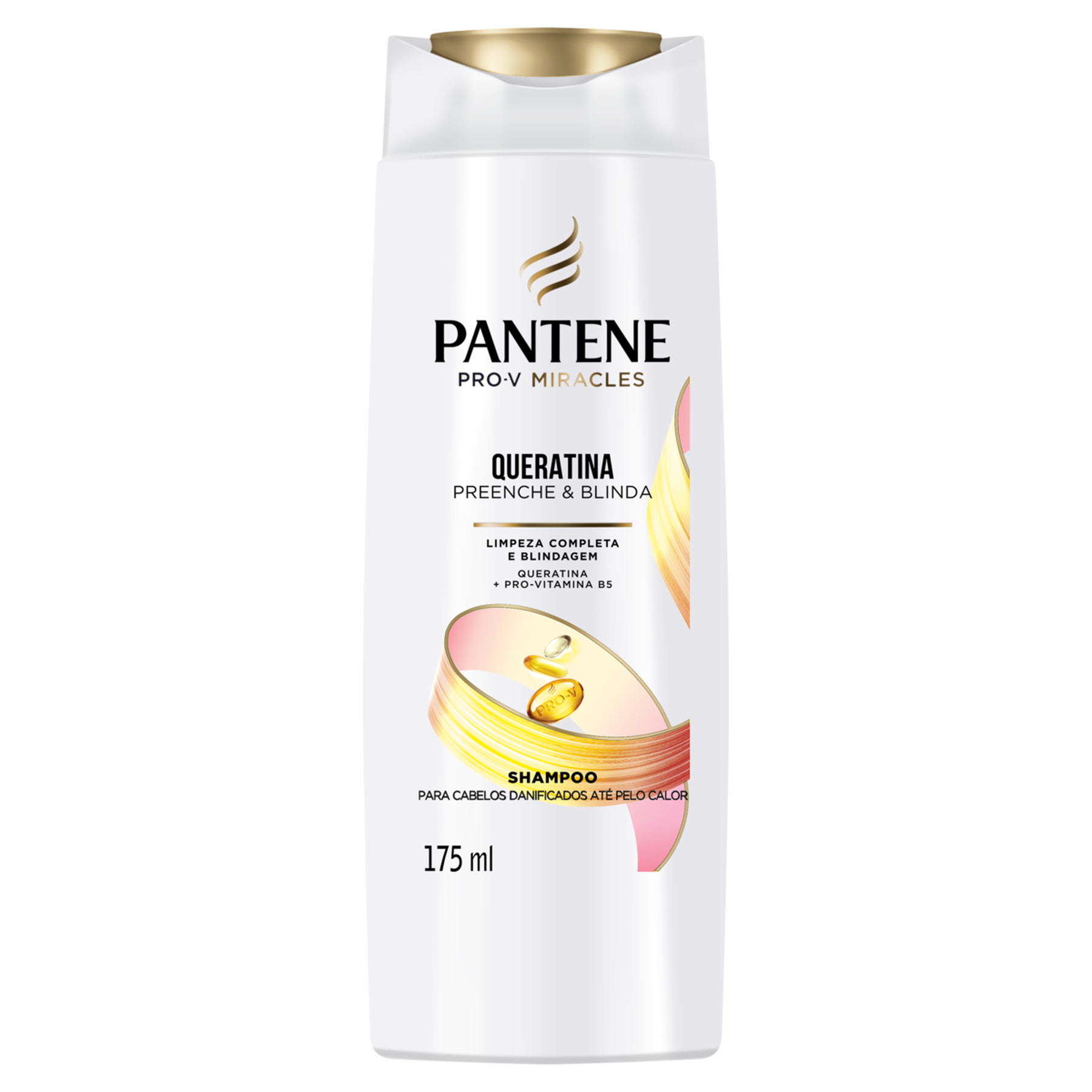 Shampoo Queratina Preenche e Blinda Pantene Frasco 175ml