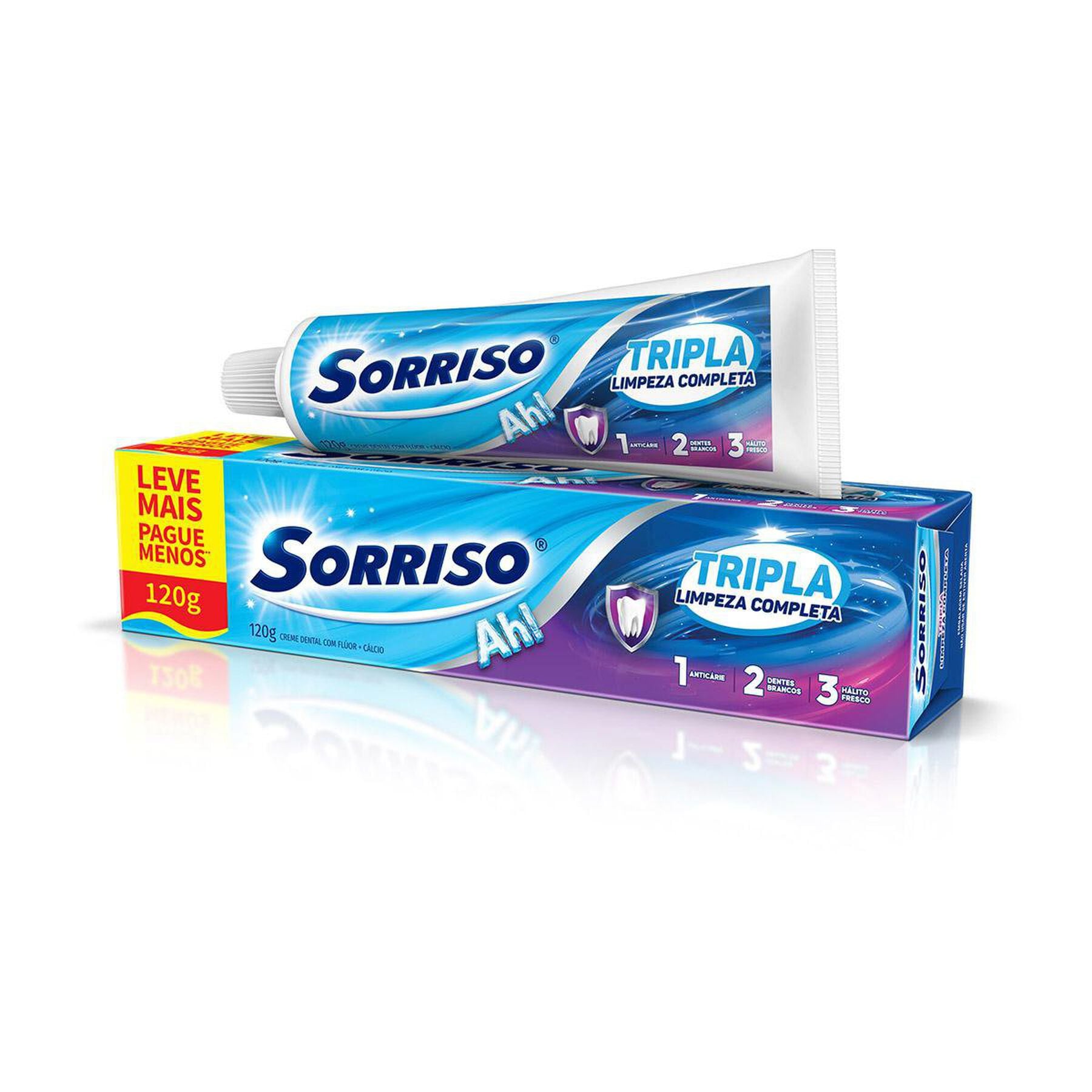 Creme Dental Sorriso Tripla Limpeza Completa Caixa 120g&nbsp;