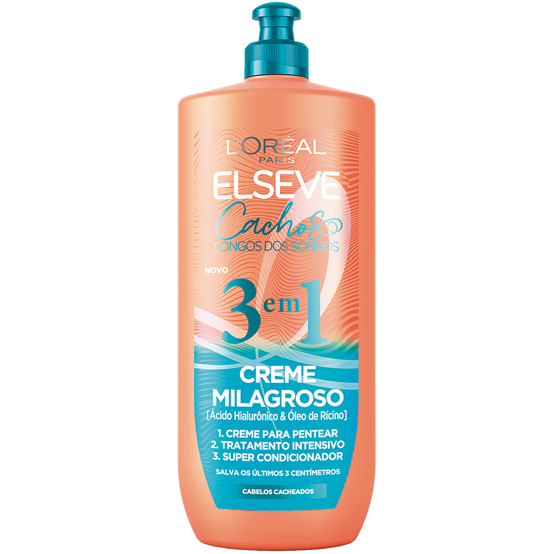 Creme Milagroso 3 em 1 Cachos Longos dos Sonhos Elseve L'Or&eacute;al Paris Frasco 500ml