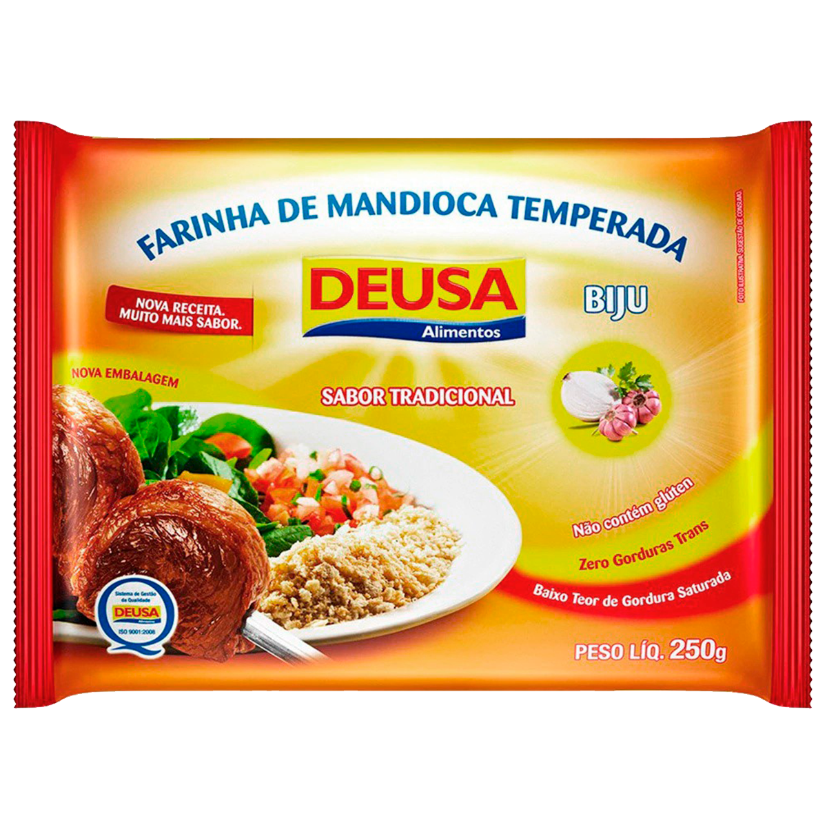 Farinha de Mandioca Temperada Tradicional Biju Deusa 250g