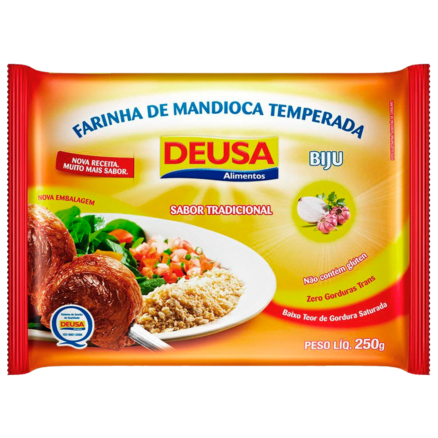 Farinha de Mandioca Temperada Tradicional Biju Deusa 250g