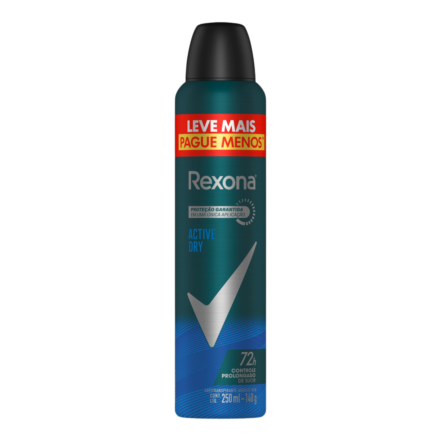 Desodorante Antitranspirante Aerossol Rexona Men Active Dry 250ml