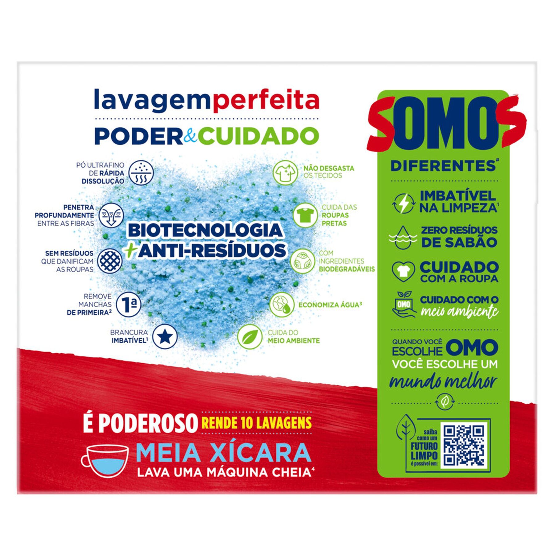Sabão em Pó Omo Lavagem Perfeita Caixa 800g