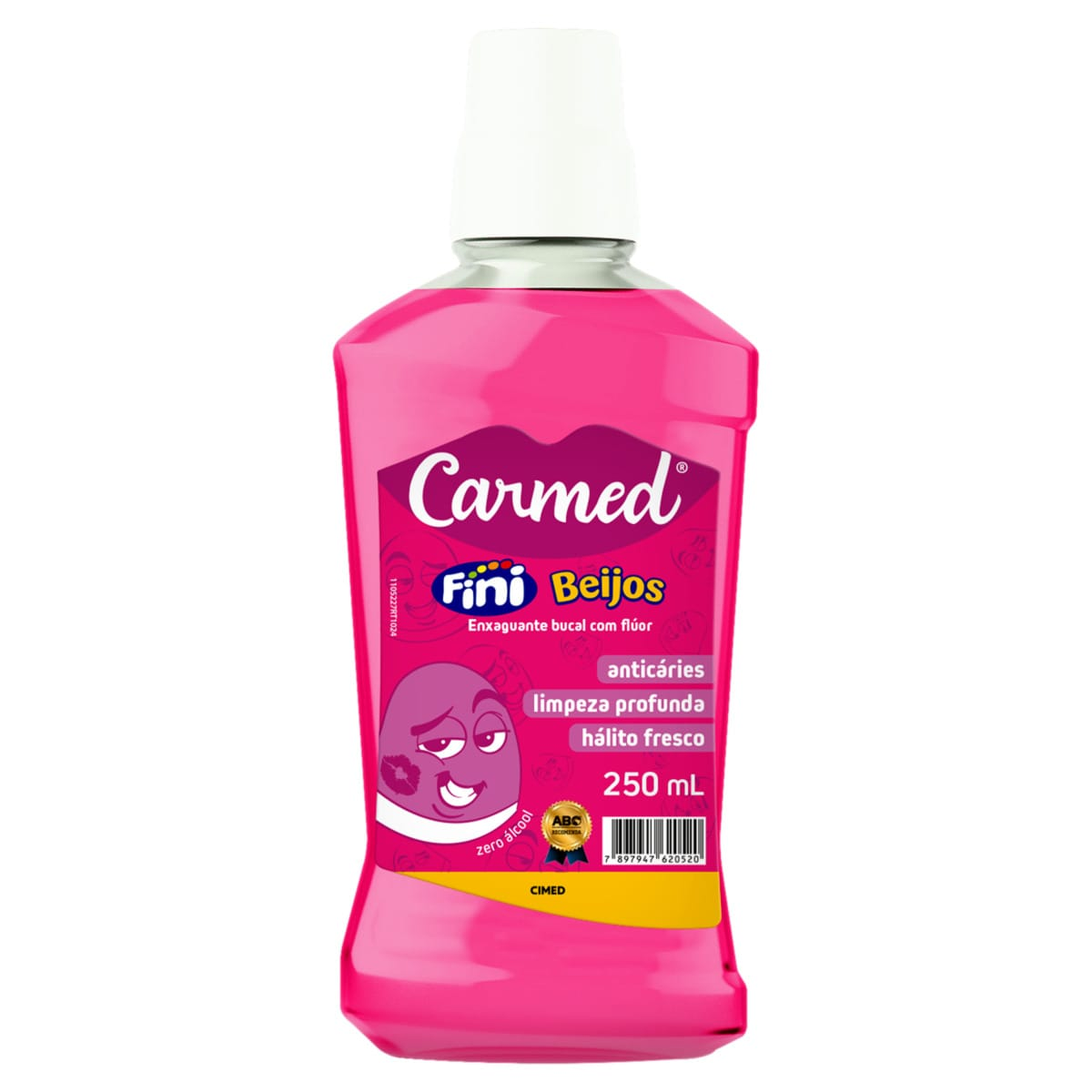 Enxaguante Bucal Zero Álcool Fini Beijos Carmed Frasco 250ml