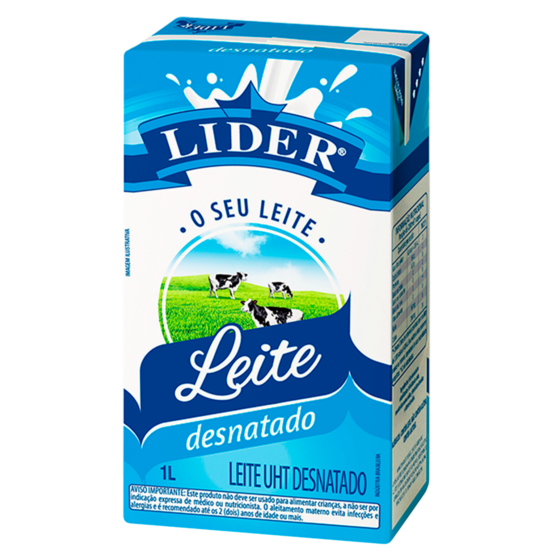 Leite UHT Desnatado Lider Caixa 1l