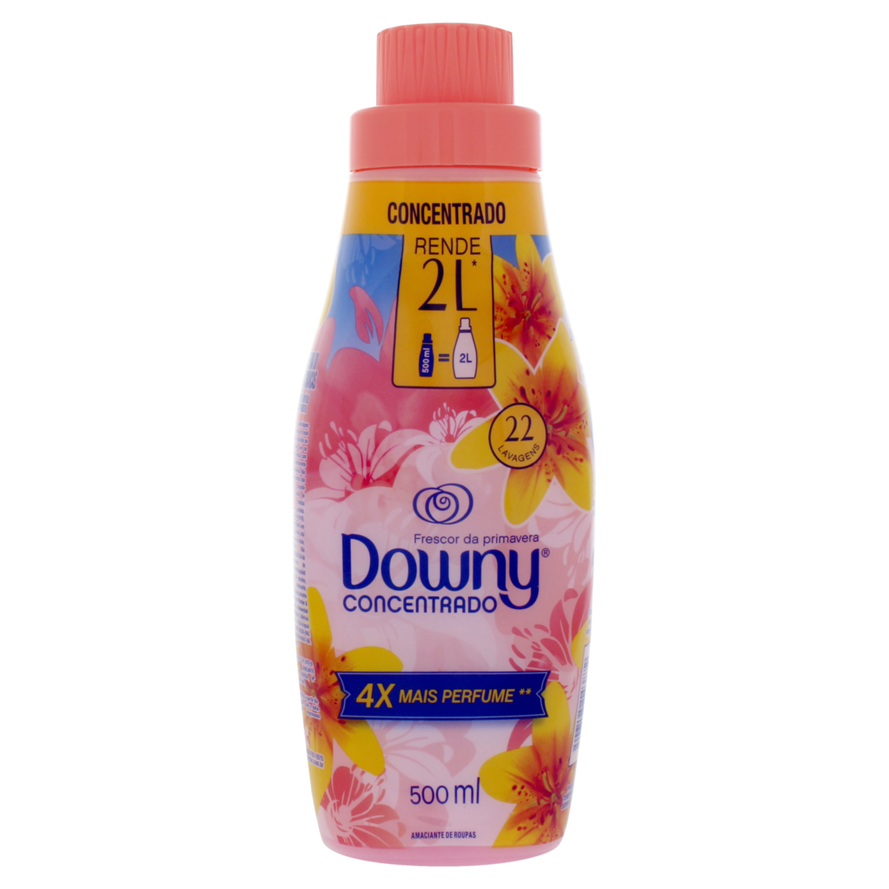 Amaciante de Roupa Concentrado Frescor da Primavera Downy Frasco 500ml