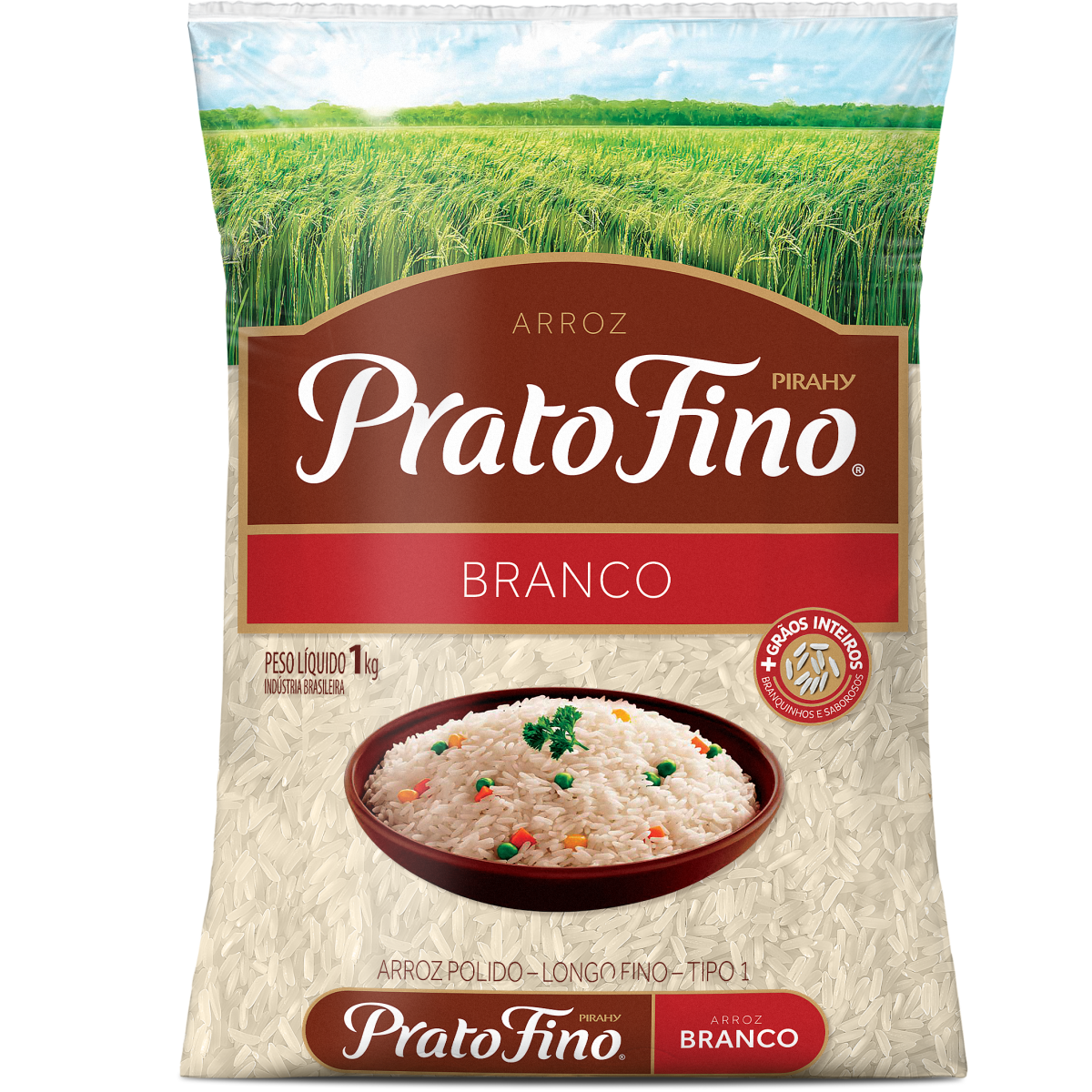 Arroz Prato Fino Pacote 1kg