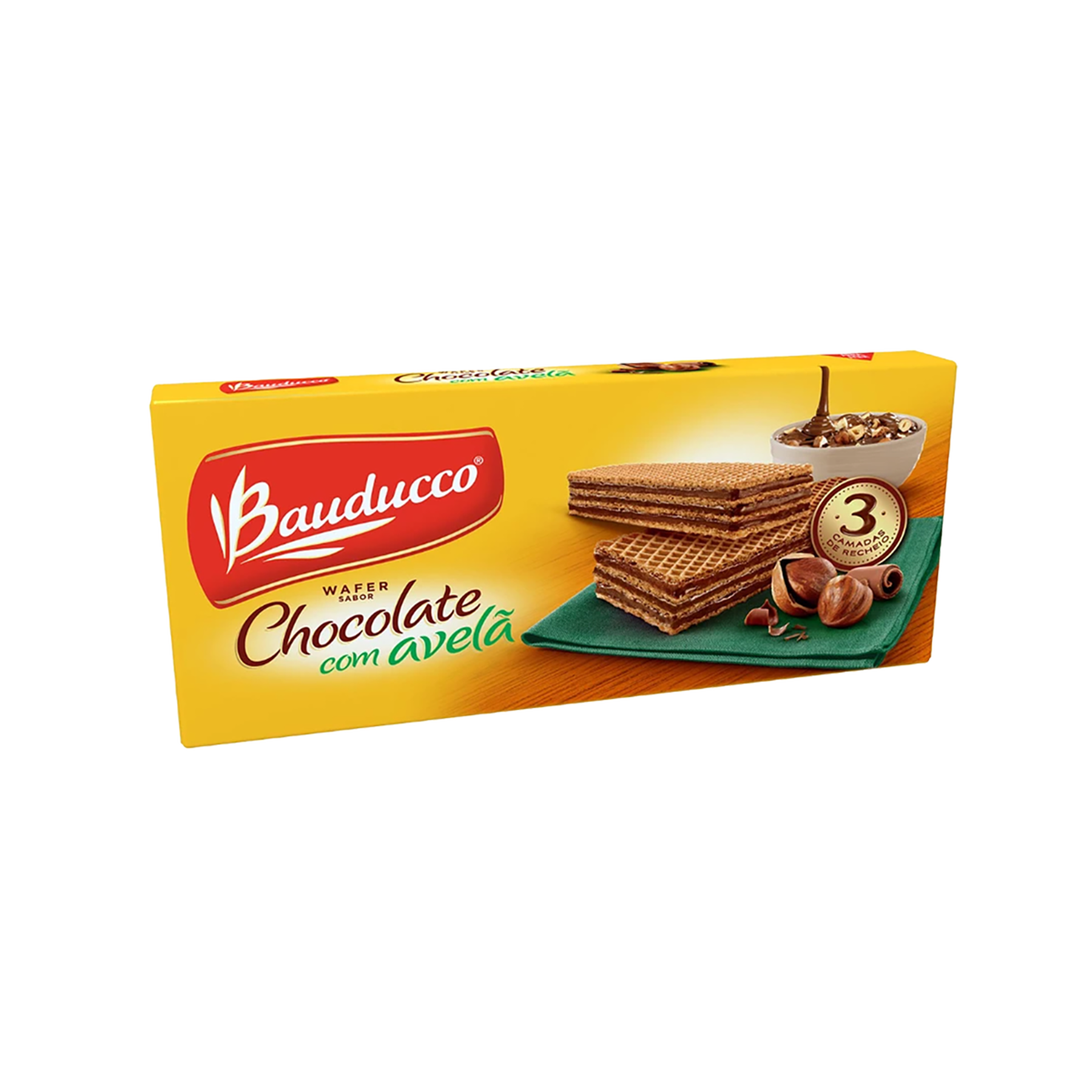 Biscoito Bauducco Wafer Chocolate Avelã 140g