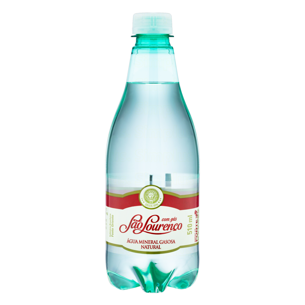 &Aacute;gua Mineral Natural com G&aacute;s S&atilde;o Louren&ccedil;o Garrafa 510ml