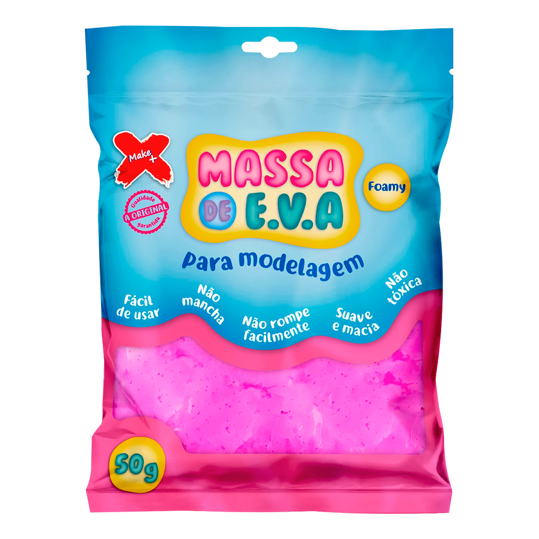 Massa Modelar De Eva Rosa 50g