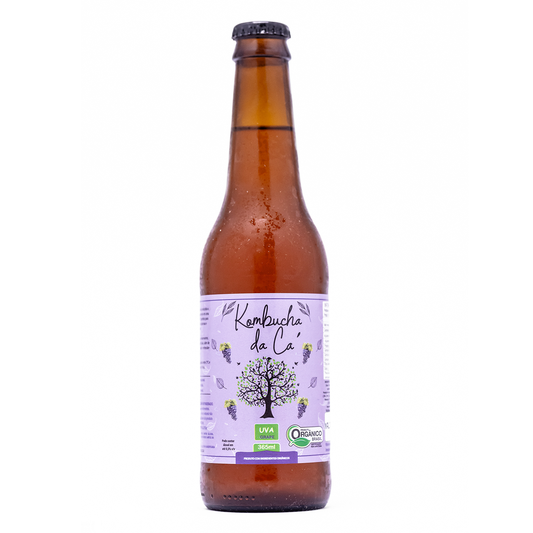 Bebida Uva Kombucha da C&aacute; Garrafa 365ml
