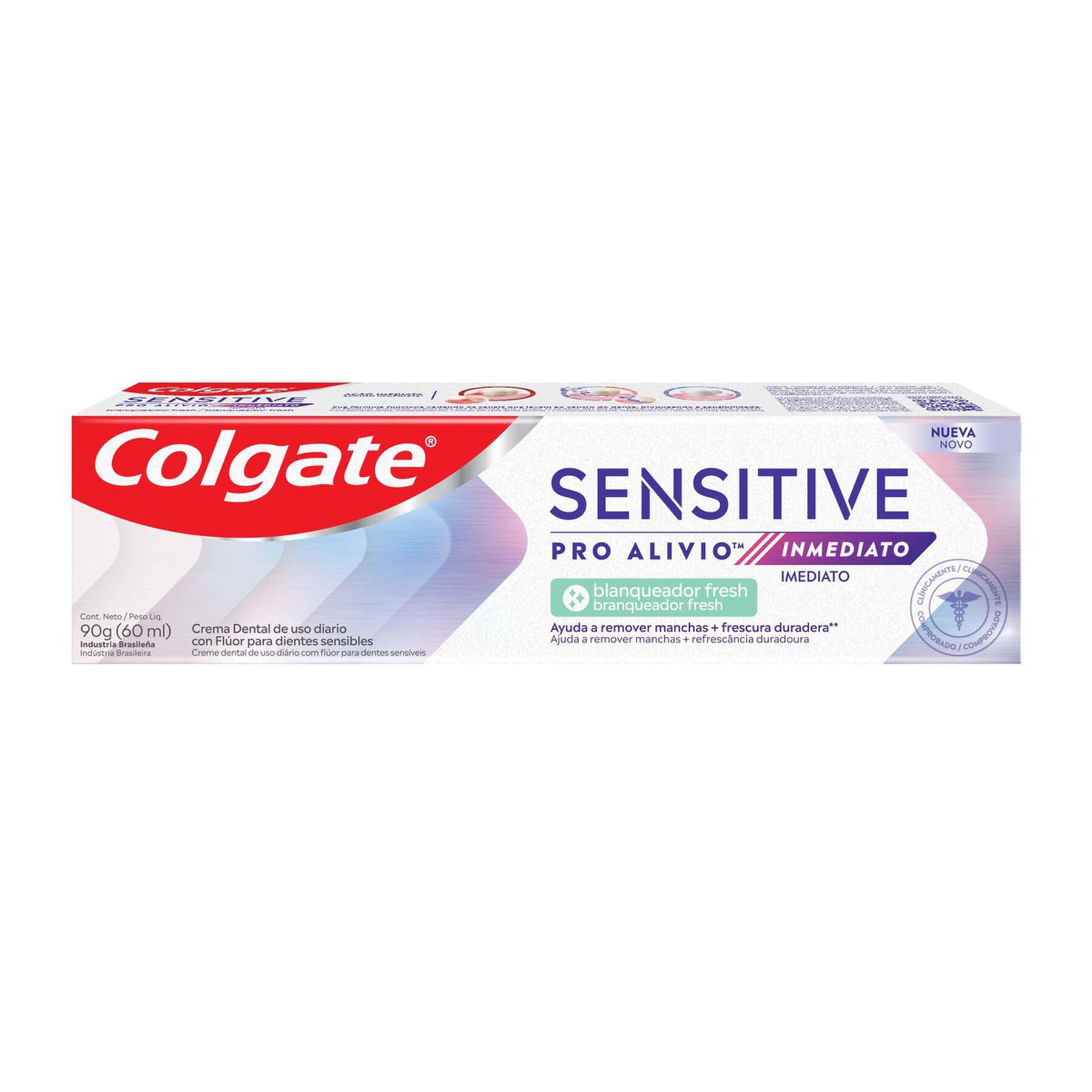 Creme Dental Para Sensibilidade Colgate Sensitive Pro Alívio Imediato Braqueador Fresh 90g
