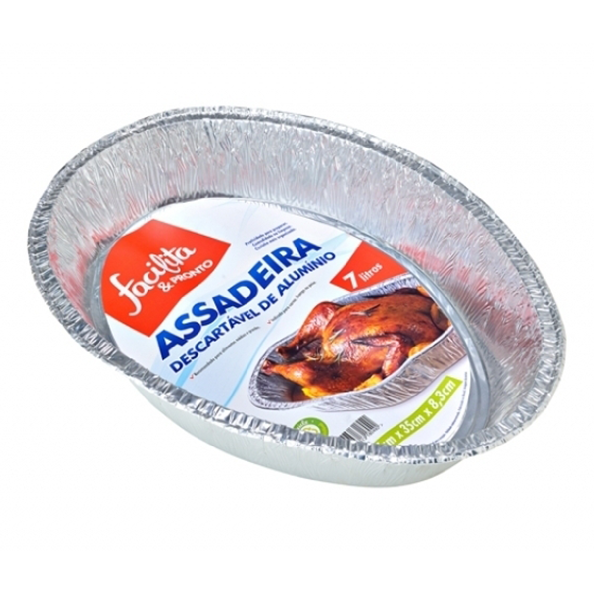 Assadeira Alum&iacute;nio Oval Facilita e Pronto 7l