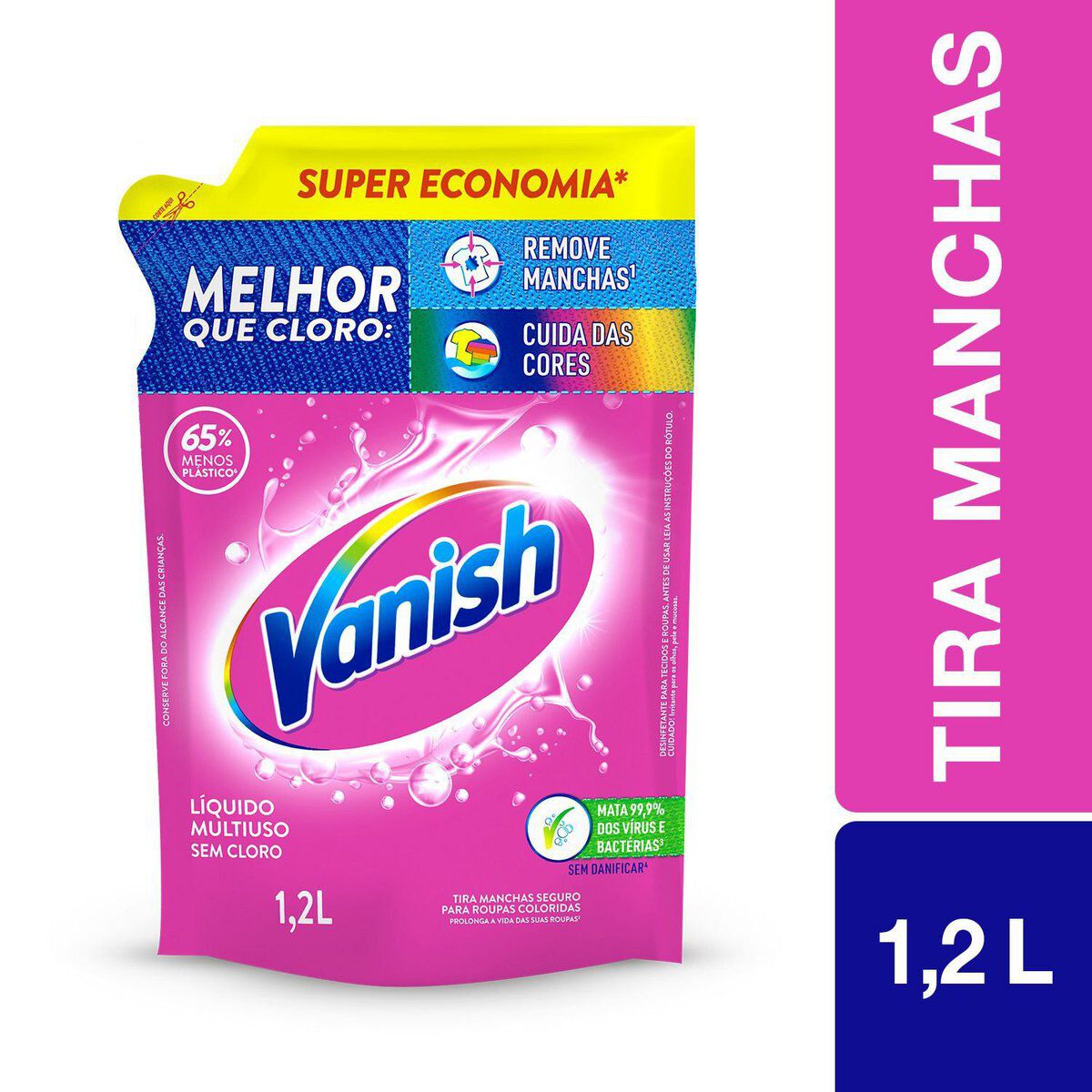 Tira-Manchas Gel Multiuso Vanish Pink Refil 1,2l&nbsp;