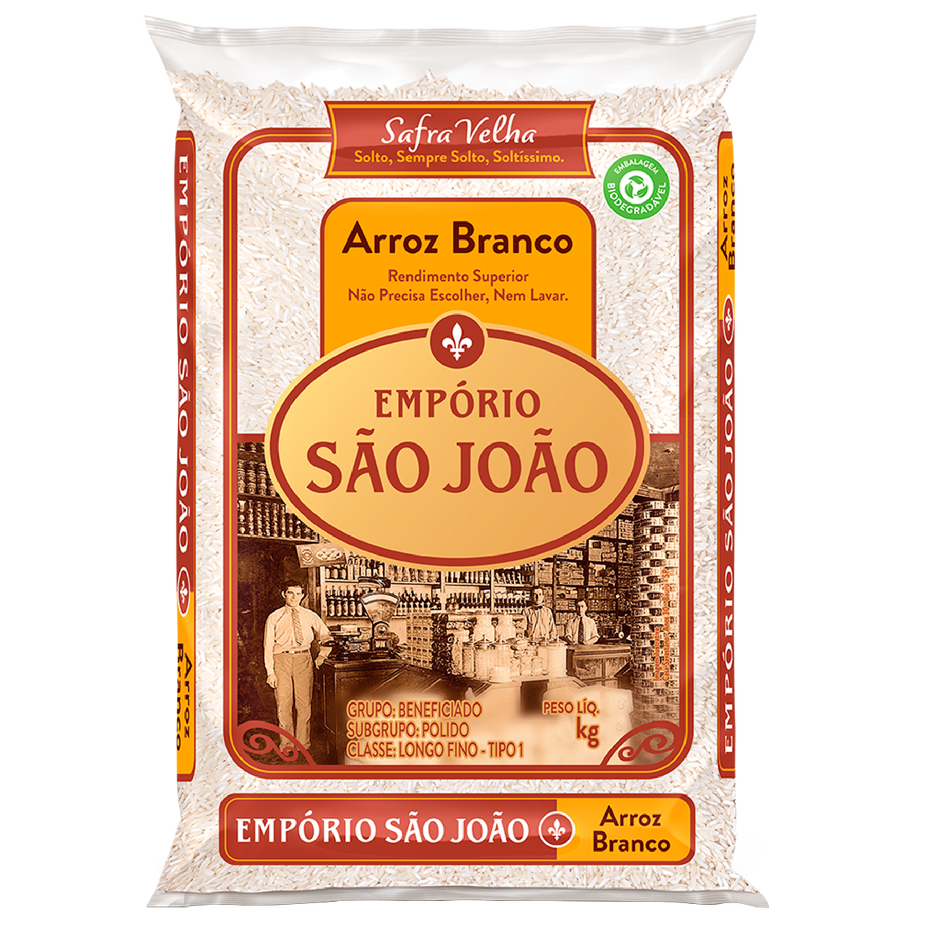 Arroz Branco Tipo 1 Empório São João 1kg