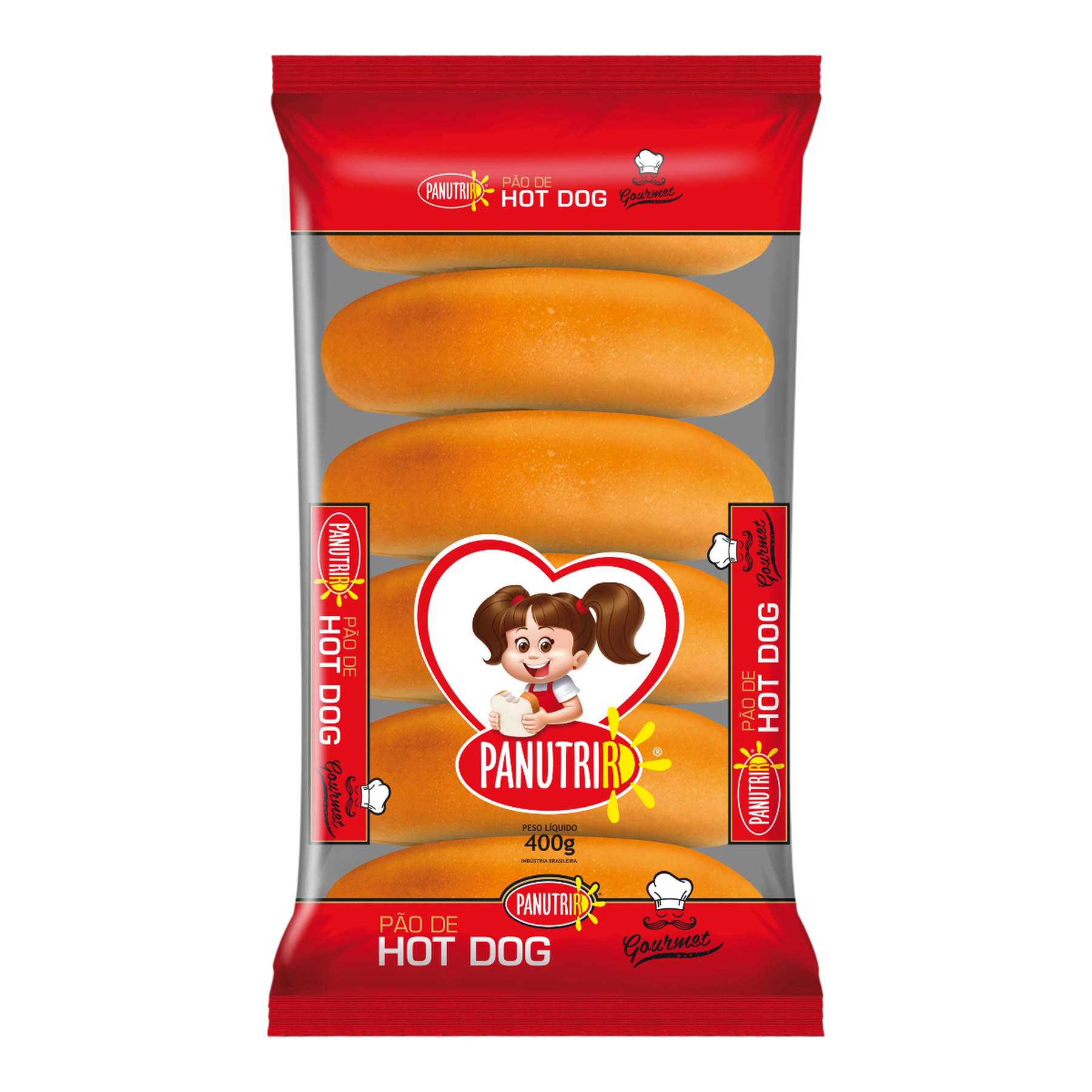 P&atilde;o de Hot Dog Gourmet Panutrir Pacote 400g