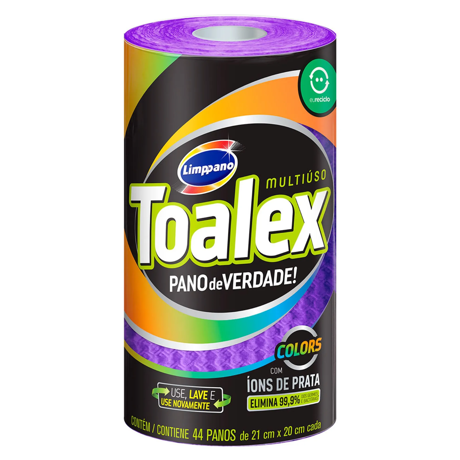 Pano Multiuso Reutiliz&aacute;vel Roxo Limppano Toalex C/44 Unidades