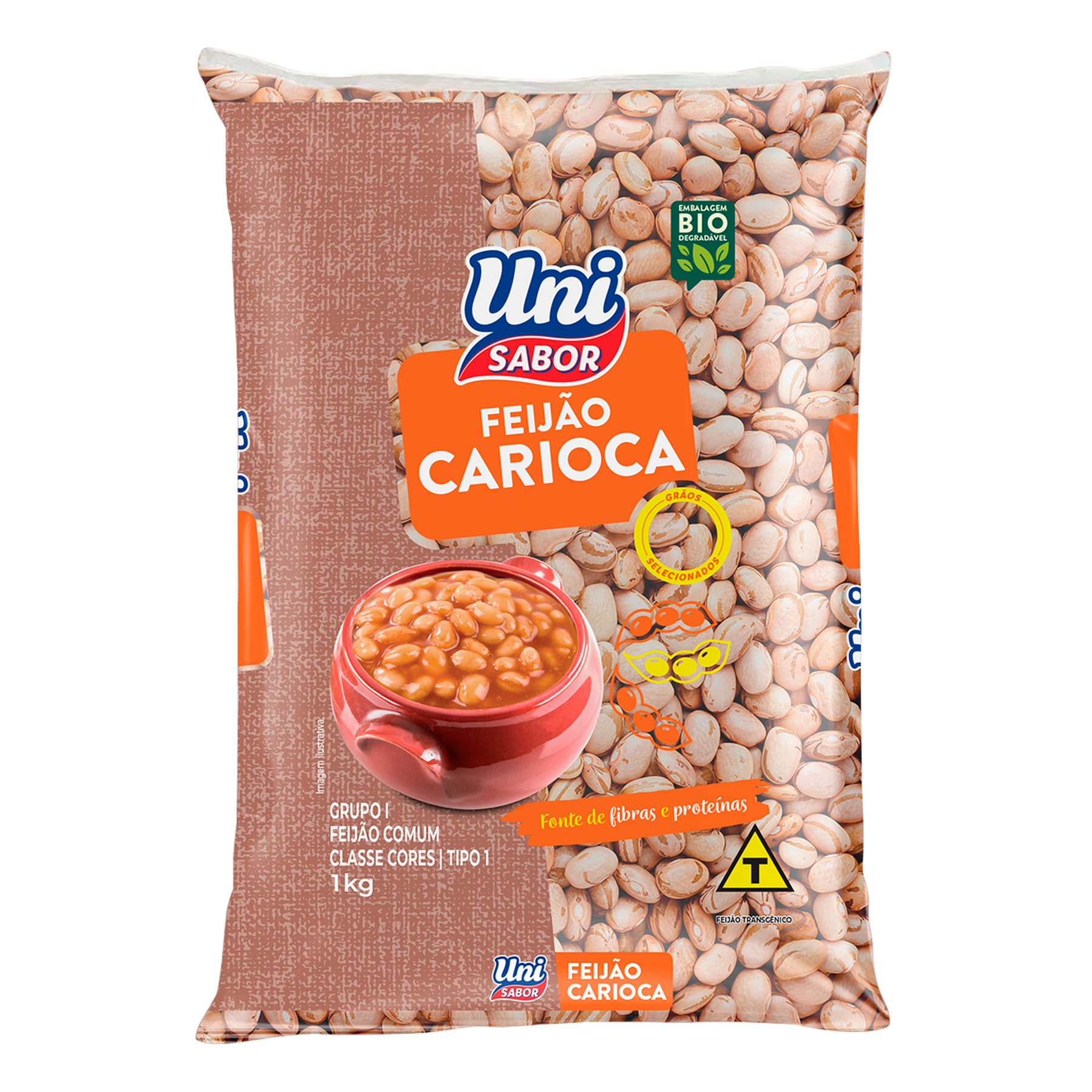 Feij&atilde;o Carioca Uni Sabor Pacote 1kg