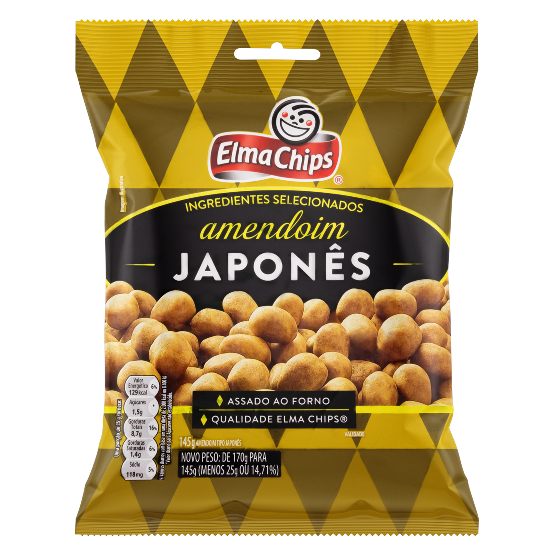 Amendoim Japon&ecirc;s Elma Chips Pacote 145g&nbsp;