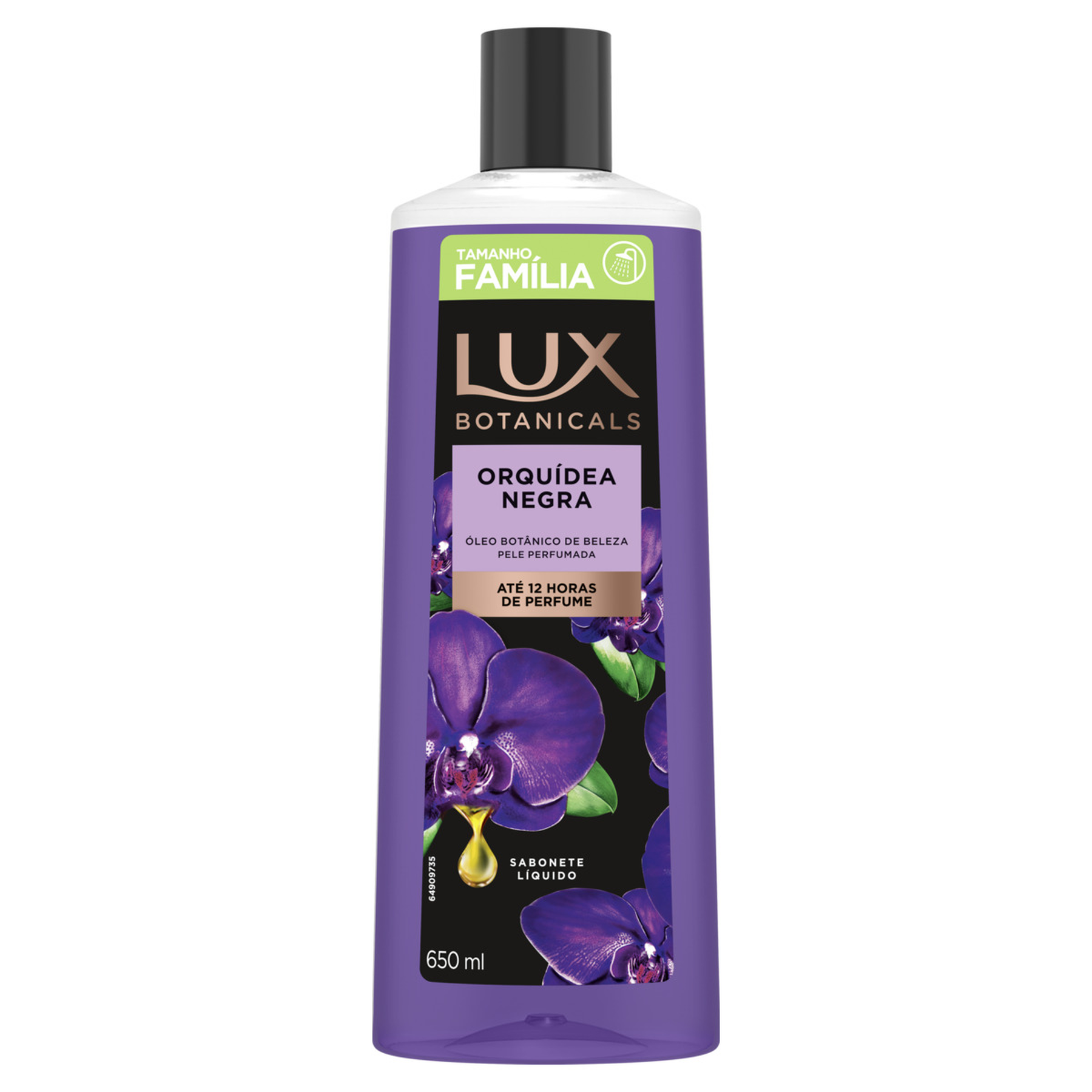 Sabonete Líquido Orquídea Negra Lux Botanicals Frasco 650ml Tamanho Família