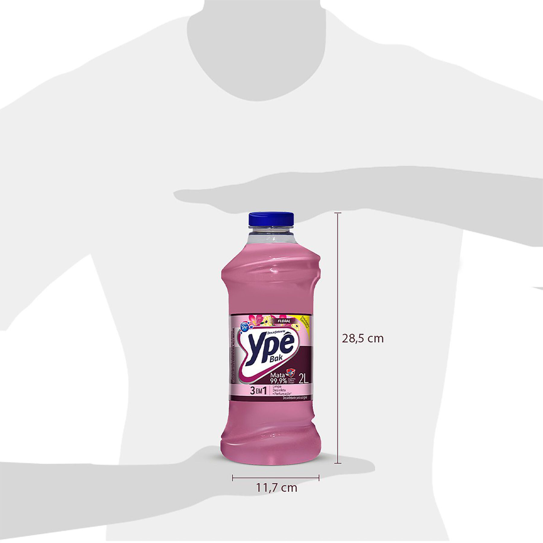 Desinfetante Uso Geral Floral Ypê Bak Frasco 2l