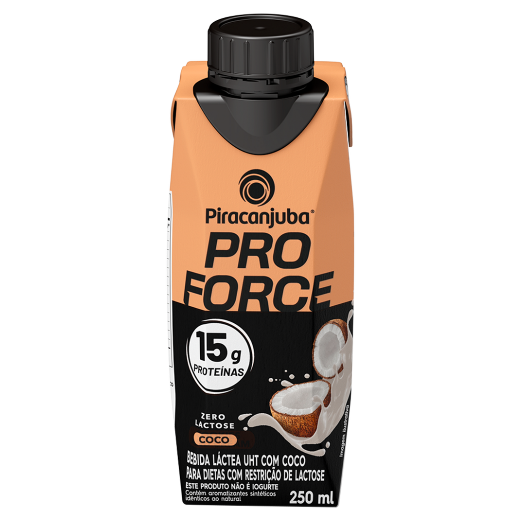 Bebida L&aacute;ctea UHT Coco Zero Lactose Piracanjuba ProForce Caixa 250ml