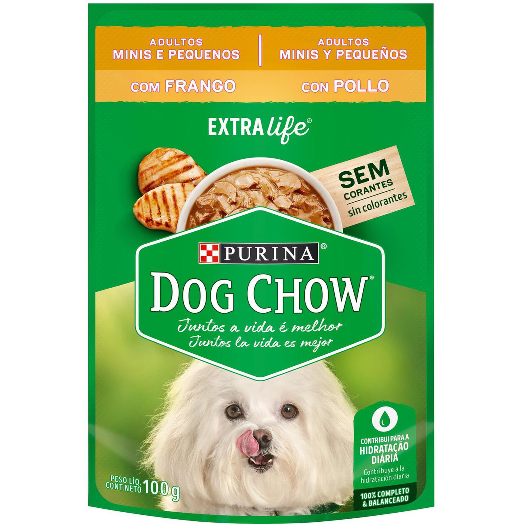 Ração Úmida Cães Minis e Pequenos Frango Dog Chow Sanchê 100g
