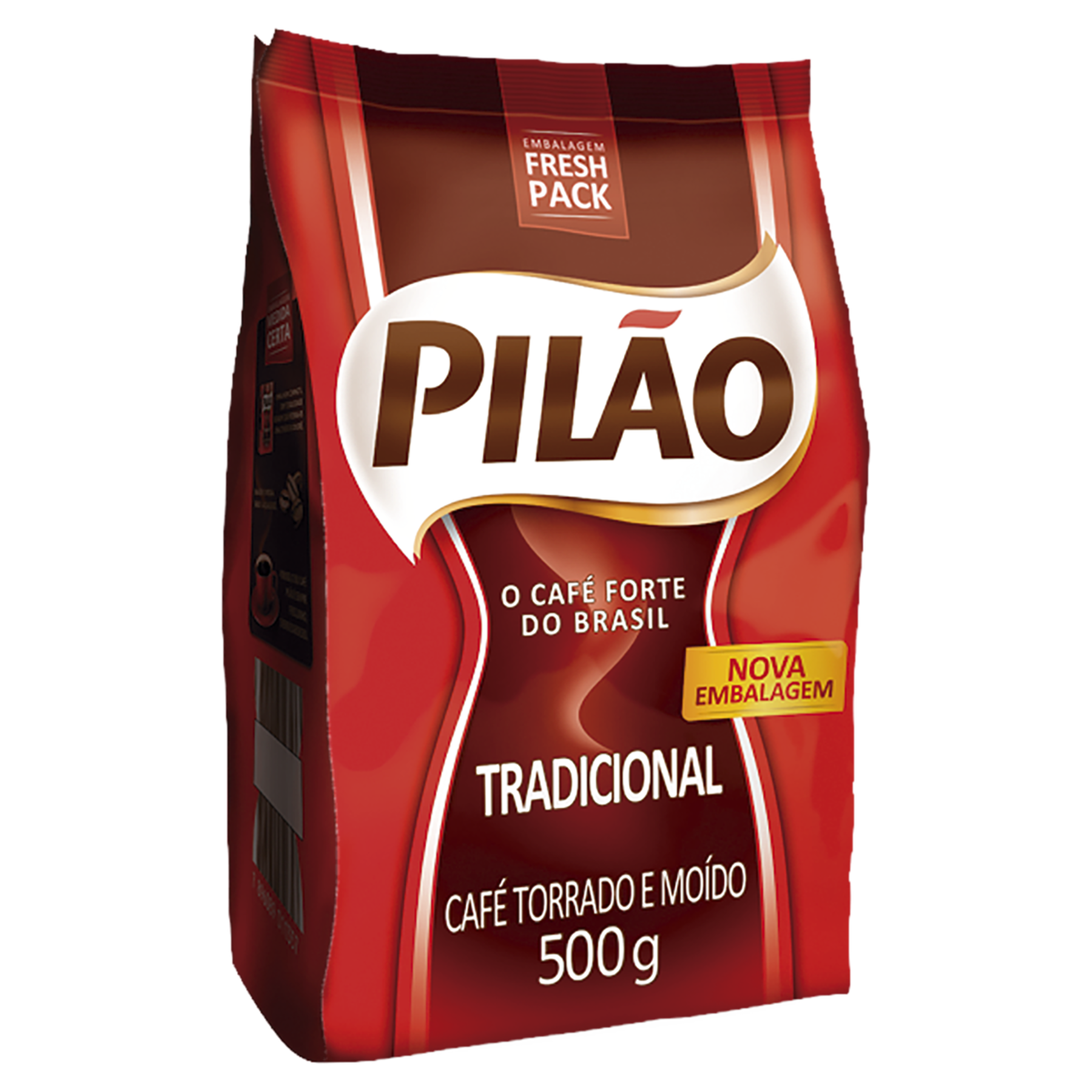 Café Torrado e Moído Tradicional Pilão Pacote Fresh Pack 500g