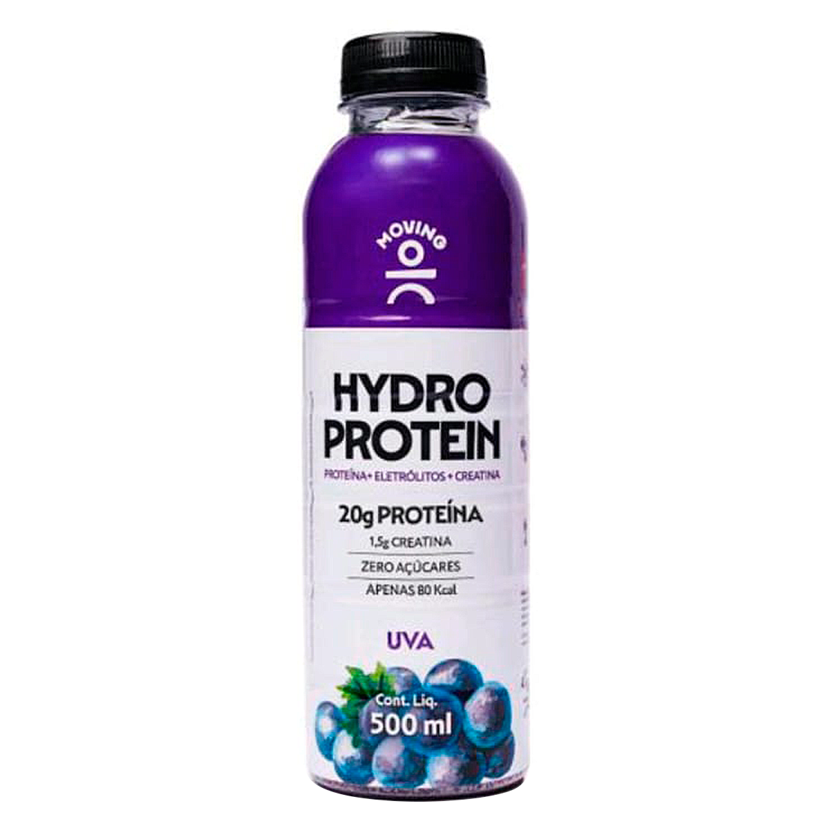 Suplemento L&iacute;quido Uva 20g Hydro Protein Moving Garrafa 500ml