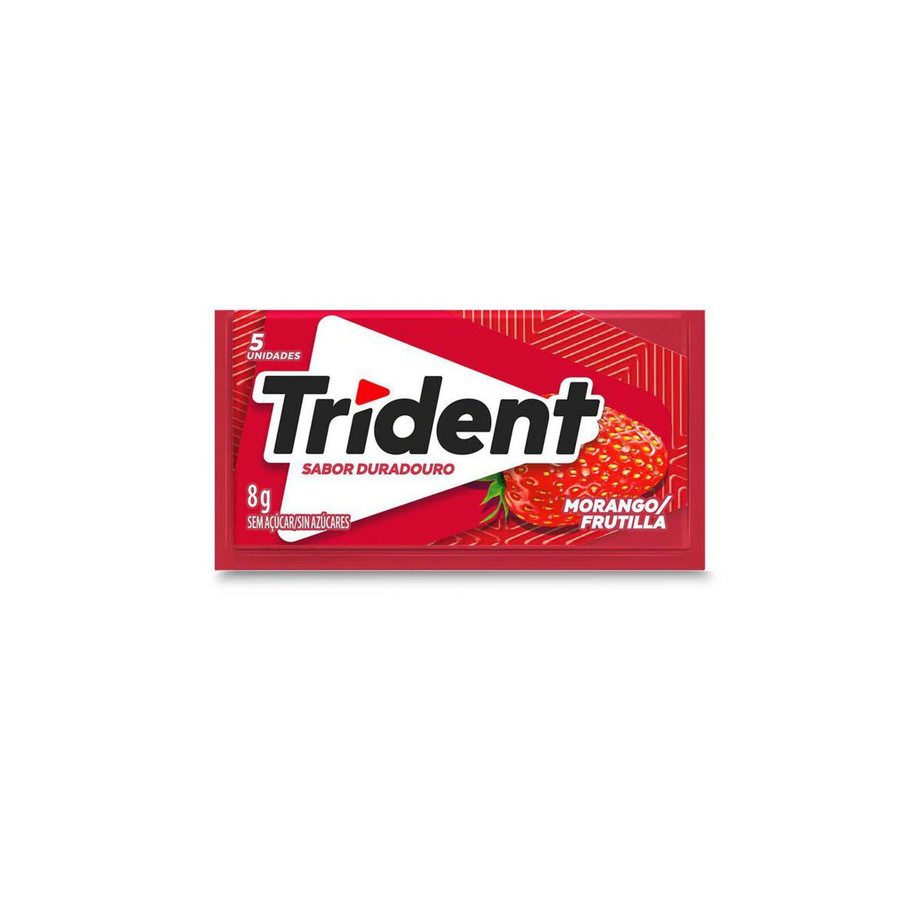 Goma de Mascar Sem A&ccedil;&uacute;car Morango Trident Envelope 8g